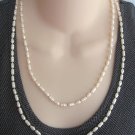 Long 45_ Frosted Pearl Necklace 1970s Vintage Jewelry Long 45_ Frosted Pearl Necklace 1970s Vintage Jewelry