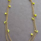 Long Strand Yellow Glass Beaded Necklace 54 Inches Vintage 1950s Jewelry Long Strand Yellow Glass Beaded Necklace 54 Inches Vintage 1950s Jewelry