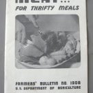 Meat For Thrifty Meals Farmers Bulletin No 1908 U.S. Dept Agriculture Cookbook Vintage July 1942 Meat For Thrifty Meals Farmers Bulletin No 1908 U.S. Dept Agriculture Cookbook Vintage July 1942