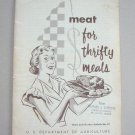 Meat For Thrifty Meals U.S. Department of Agriculture No. 27 Cookbook Recipes Vintage 1953 Meat For Thrifty Meals U.S. Department of Agriculture No. 27 Cookbook Recipes Vintage 1953