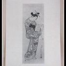 Rare Vintage Japanese Art Print Ishikawa Toyonobu Portrait of The Actor