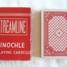Red & White Streamline Pinochle Full Deck Playing Cards Arrco Linen Finish Made in USA Vintage Red & White Streamline Pinochle Full Deck Playing Cards Arrco Linen Finish Made in USA Vintage