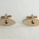 Red Stone Gold Cufflinks Retro Vintage 1950s Red Stone Gold Cufflinks Retro Vintage 1950s