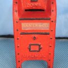 Red U.S. Mail Coin Bank Cast Iron Display Piece Figurine Red U.S. Mail Coin Bank Cast Iron Display Piece Figurine