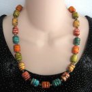 Shabby Chic Multiple Color Beaded Necklace Retro West Germany Vintage Jewelry 1950s Shabby Chic Multiple Color Beaded Necklace Retro West Germany Vintage Jewelry 1950s