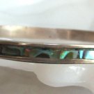 Silver Abalone Bangle Bracelet Mexico Alpaca Vintage Jewelry Needs Repair Silver Abalone Bangle Bracelet Mexico Alpaca Vintage Jewelry Needs Repair