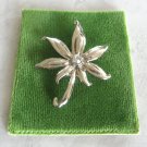 Silver Flower Rhinestone Brooch Pin Fashion Jewelry 2003 New