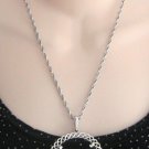 Silver Pendant Necklace Add Your Own Stone Designer Trifari Vintage Jewelry 1980s Silver Pendant Necklace Add Your Own Stone Designer Trifari Vintage Jewelry 1980s