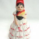 Spanish Latino Mexican Woman Porcelain Bell JSNY Jeffrey Snyder New York Vintage 1970s