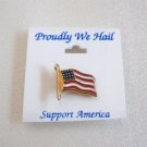 Support America USA Flag Lapel Pin Red White Blue American Patriotic United States New
