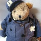 Teddy Tompkins Jeffery Police Officer Collectible Bear Enesco Large with Stand 1998