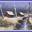 The First Snow in Groom Creek Arizona Casino Postcard By Rollie Topping Vintage 1990s The First Snow in Groom Creek Arizona Casino Postcard By Rollie Topping Vintage 1990s