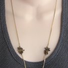 Tigers Eye Beaded Necklace 25_ Vintage Jewelry 1960s