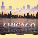 Unique Shaped Large Chicago Illinois Windy City Postcard Vintage Unique Shaped Large Chicago Illinois Windy City Postcard Vintage