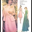 Vogue Americana Teal Traina Designer Sewing Pattern #1185 Misses Dress & Jacket Size 14 1_2 Vintage