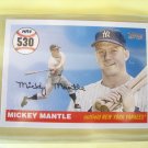 2008 Topps "MICKEY MANTLE" HR # 530 MHR530 Mint