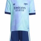 Kids Arsenal FC 3rd Third Shirt Jersey Kit 24-25 Youth Soccer Football 2024-2025