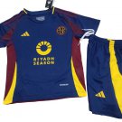 Kids AS Roma 3rd Third Shirt Jersey Kit 24-25 Youth Soccer Football 2024-2025