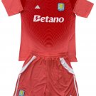 Kids Aston Villa Red Goalkeeper Shirt Jersey Kit 25-26 Youth Soccer Football 2025-2026