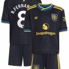 Kids B.FERNANDES #8 Manchester United 3rd Third Jersey Kit 25-26 Youth Soccer Football 2025-2026