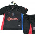 Kids Barcelona Away Shirt Jersey Kit 24-25 Youth Soccer Football 2024-2025