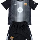 Kids Barcelona Black Goalkeeper Shirt Jersey Kit 25-26 Youth Soccer Football 2025-2026