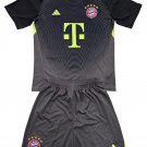 Kids Bayern Munich Black Goalkeeper Shirt Jersey Kit 25-26 Youth Soccer Football 2025-2026