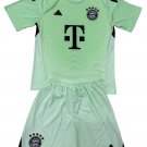 Kids Bayern Munich Green Goalkeeper Shirt Jersey Kit 25-26 Youth Soccer Football 2025-2026
