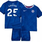 Kids CAICEDO #25 Chelsea Home Shirt Jersey Kit 25-26 Youth Soccer Football 2025-2026