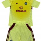 Kids Celtic FC Yellow Goalkeeper Shirt Jersey Kit 25-26 Youth Soccer Football 2025-2026