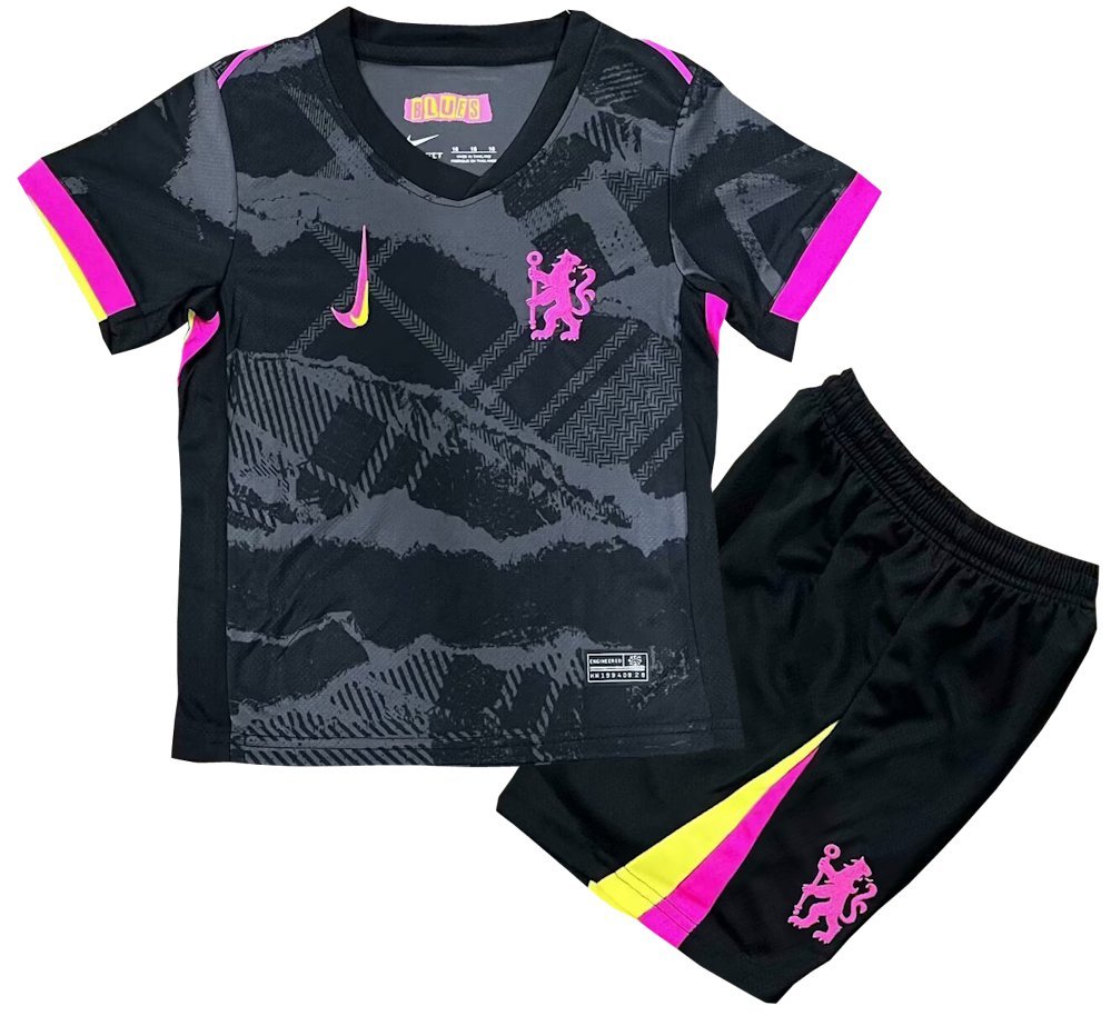 Kids Chelsea 3rd Third Shirt Jersey Kit 24-25 Youth Soccer Football 2024-2025