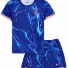 Kids Chelsea Home Shirt Jersey Kit 24-25 Youth Soccer Football 2024-2025