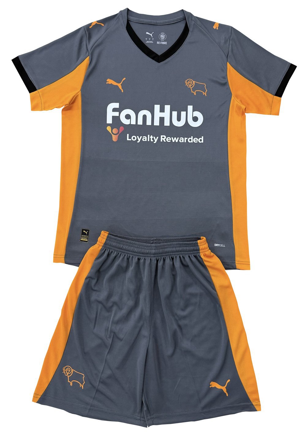 Kids Derby County Away Shirt Jersey Kit 25-26 Youth Soccer Football 2025-2026