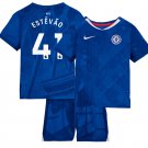 Kids ESTEVAO #41 Chelsea Home Shirt Jersey Kit 25-26 Youth Soccer Football 2025-2026