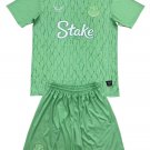 Kids Everton Green Goalkeeper Shirt Jersey Kit 25-26 Youth Soccer Football 2025-2026