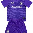 Kids Feyenoord Purple Goalkeeper Shirt Jersey Kit 25-26 Youth Soccer Football 2025-2026