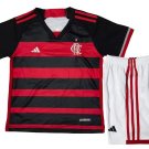 Kids Flamengo Home Shirt Jersey Kit 24-25 Youth Soccer Football 2024-2025