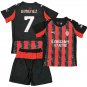 Kids GIMENEZ #7 AC Milan Home Shirt Jersey Kit 25-26 Youth Soccer Football 2025-2026