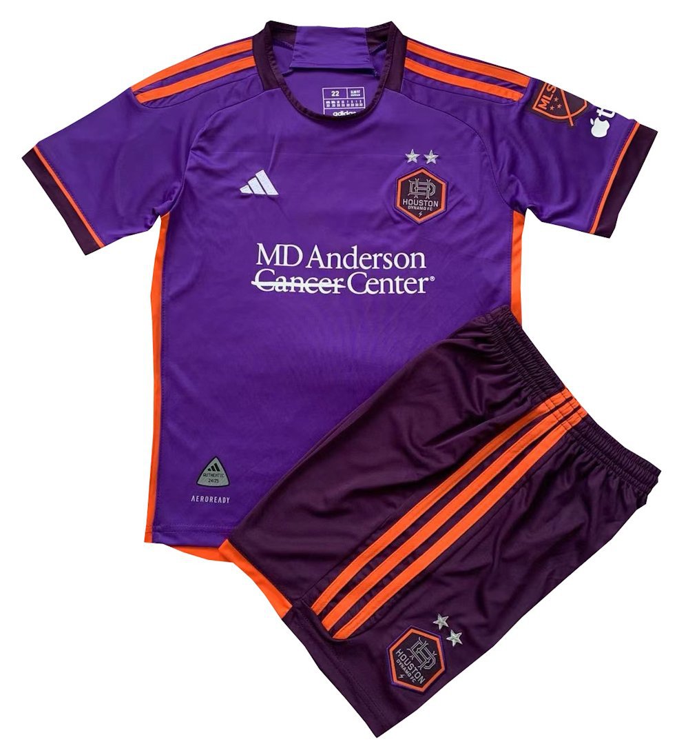 Kids Houston Dynamo Away Shirt Jersey Kit 24-25 Youth Soccer Football 2024-2025