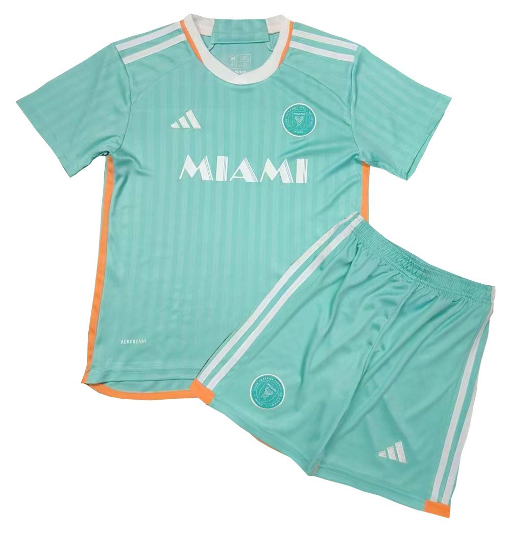 Kids Inter Miami 3rd Third Shirt Jersey Kit 24-25 Youth Soccer Football 2024-2025