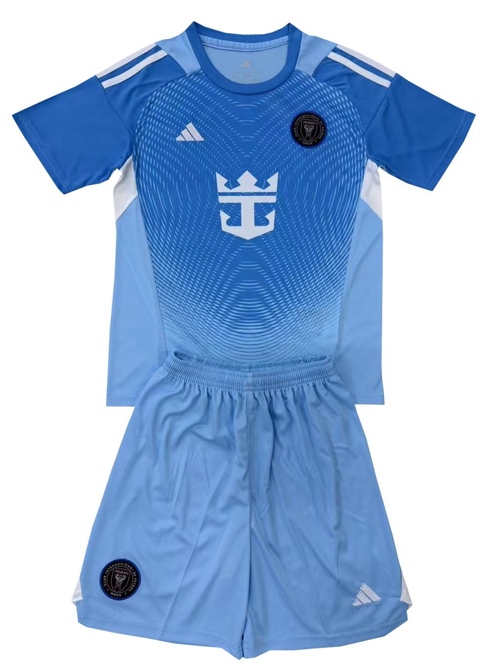 Kids Inter Miami Blue Goalkeeper Shirt Jersey Kit 25-26 Youth Soccer Football 2025-2026