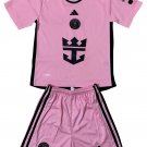 Kids Inter Miami Home Pink Shirt Jersey Kit 24-25 Youth Soccer Football 2024-2025