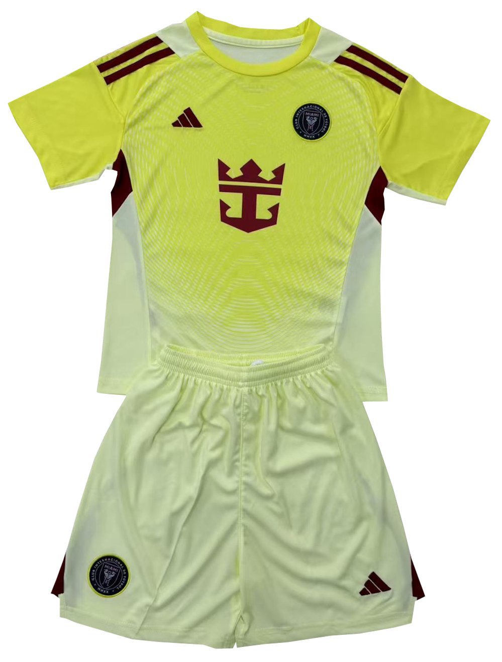 Kids Inter Miami Yellow Goalkeeper Shirt Jersey Kit 25-26 Youth Soccer Football 2025-2026