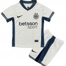 Kids Inter Milan Away Shirt Jersey Kit 24-25 Youth Soccer Football 2024-2025