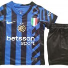 Kids Inter Milan Home Shirt Jersey Kit 24-25 Youth Soccer Football 2024-2025
