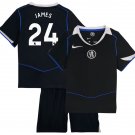 Kids JAMES #24 Chelsea 3rd Third Shirt Jersey Kit 25-26 Youth Soccer Football 2025-2026