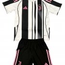 Kids Juventus Home Shirt Jersey Kit 25-26 Youth Soccer Football 2025-2026
