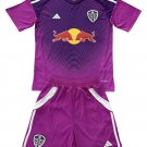Kids Leeds United Purple Goalkeeper Shirt Jersey Kit 25-26 Youth Soccer Football 2025-2026