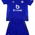 Kids Leicester City Home Shirt Jersey Kit 24-25 Youth Soccer Football 2024-2025