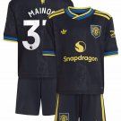Kids MAINOO #37 Manchester United 3rd Third Jersey Kit 25-26 Youth Soccer Football 2025-2026